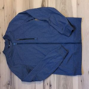 Pristine Lululemon full zip light track jacket. Heather Navy color Men's medium.